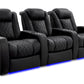 by Valencia Seating Sofa Row of 3 | Width: 103.5" Height: 46" Depth: 39.5" / Onyx Valencia Tuscany XL Ultimate Edition