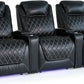 by Valencia Seating Sofa Row of 3 | Width: 104" Height: 45" Depth: 38" / MIdnight Black / Regular Spec (300 LBs Sitting Weight Limit) Valencia Oslo XL Home Theater Seating