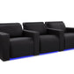 by Valencia Seating Sofa Row of 3 | Width: 93" Height: 35.5" Depth: 41.5" / Black Valencia Barcelona Home Theater Seating
