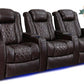 by Valencia Seating Sofa Row of 3 | Width: 99" Height: 43.5" Depth: 39.25" / Dark Chocolate Valencia Tuscany Home Theater Seating