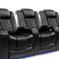 by Valencia Seating Sofa Row of 3 | Width: 99" Height: 43.5" Depth: 39.25" / Midnight Black Valencia Tuscany Home Theater Seating