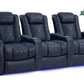 by Valencia Seating Sofa Row of 3 | Width: 99" Height: 43.5" Depth: 39.25" / Navy Blue Valencia Tuscany Home Theater Seating
