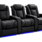 by Valencia Seating Sofa Row of 3 | Width: 99" Height: 43.5" Depth: 39.75" / Onyx Valencia Tuscany Ultimate Edition