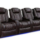 by Valencia Seating Sofa Row of 4 | 129.75" Height: 43.5" Depth: 39.25" / Dark Chocolate Valencia Tuscany Home Theater Seating
