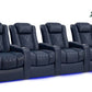 by Valencia Seating Sofa Row of 4 | 129.75" Height: 43.5" Depth: 39.25" / Navy Blue Valencia Tuscany Home Theater Seating