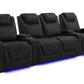 by Valencia Seating Sofa Row of 4 - Loveseat Center | Width: 124" Height: 44.5" Depth: 39" / Onyx Valencia Oslo Luxury Edition