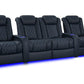 by Valencia Seating Sofa Row of 4 – Loveseat Center | Width: 129" Height: 46" Depth: 39.5" / Moonlight Blue Valencia Tuscany XL Luxury Edition