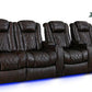 by Valencia Seating Sofa Row of 4 – Loveseat Left | Width: 123" Height: 43.5" Depth: 39.25" / Dark Chocolate Valencia Tuscany Home Theater Seating