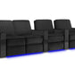 by Valencia Seating Sofa Row of 4 - Loveseat Left | Width: 124" Height: 37" Depth: 35.5" / Raven Valencia Naples Prestige