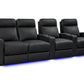 by Valencia Seating Sofa Row of 4 - Loveseat Left | Width: 124" Height: 42" Depth: 38.75" / Onyx Valencia Piacenza Luxury Edition
