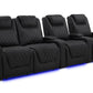 by Valencia Seating Sofa Row of 4 - Loveseat Left | Width: 124" Height: 44.5" Depth: 39" / Onyx Valencia Oslo Luxury Edition