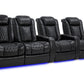 by Valencia Seating Sofa Row of 4 | Loveseat Left | Width: 129" Height: 46" Depth: 39.5" / Midnight Black / Regular Spec (300LB Sitting Weight Limit) Valencia Tuscany XL