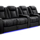 by Valencia Seating Sofa Row of 4 – Loveseat Left | Width: 129" Height: 46" Depth: 39.5" / Onyx Valencia Tuscany XL Luxury Edition