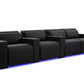 by Valencia Seating Sofa Row of 4 - Loveseat Right | Width: 116" Height: 35.5" Depth: 41.5" / Black Valencia Barcelona Home Theater Seating
