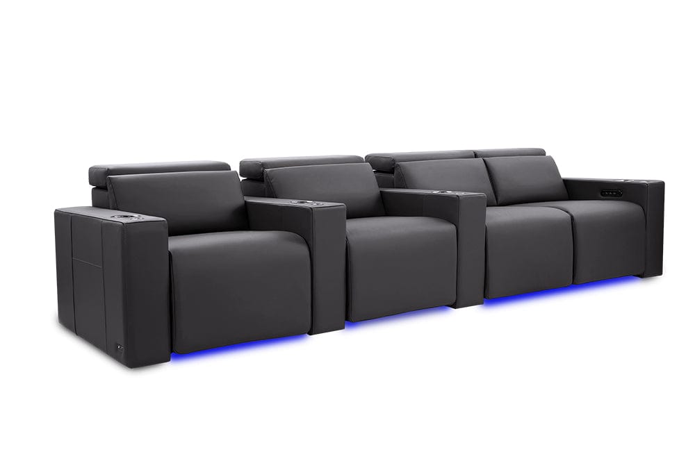by Valencia Seating Sofa Row of 4 - Loveseat Right | Width: 124" Height: 33" Depth: 39" / Graphite Valencia Barcelona Ultimate Luxury Edition