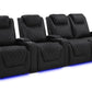 by Valencia Seating Sofa Row of 4 - Loveseat Right | Width: 124" Height: 44.5" Depth: 39" / Onyx Valencia Oslo Luxury Edition