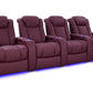 by Valencia Seating Sofa Row of 4 | Width: 129.75" Height: 43.5" Depth: 39.75" / Burgundy Valencia Tuscany Ultimate Edition