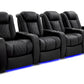 by Valencia Seating Sofa Row of 4 | Width: 129.75" Height: 43.5" Depth: 39.75" / Onyx Valencia Tuscany Ultimate Edition