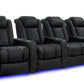 by Valencia Seating Sofa Row of 4 | Width: 129.75" Height: 43.5" Depth: 40" / Onyx Valencia Tuscany Luxury Edition