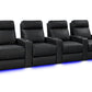 by Valencia Seating Sofa Row of 4 | Width: 131" Height: 42" Depth: 38.75" / Onyx Valencia Piacenza Luxury Edition