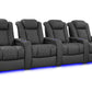 by Valencia Seating Sofa Row of 4 | Width: 136" Height: 46" Depth: 39.5" / Graphite Valencia Tuscany XL Luxury Edition