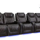 by Valencia Seating Sofa Row of 5 – Double Loveseat | Width: 148.75" Height: 42.75" Depth: 38" / Dark Chocolate Valencia Oslo Home Theater Seating