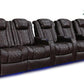 by Valencia Seating Sofa Row of 5 Loveseat Left - Width: 153.75" Height: 43.5" Depth: 39.25" / Dark Chocolate Valencia Tuscany Home Theater Seating