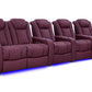 by Valencia Seating Sofa Row of 5 Loveseat Left - Width: 153.75" Height: 43.5" Depth: 39.75" / Burgundy Valencia Tuscany Ultimate Edition