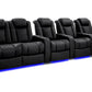 by Valencia Seating Sofa Row of 5 Loveseat Left - Width: 153.75" Height: 43.5" Depth: 39.75" / Onyx Valencia Tuscany Ultimate Edition