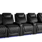 by Valencia Seating Sofa Row of 5 - Loveseat Left | Width: 155" Height: 42.75" Depth: 38" / Midnight Black Valencia Oslo Home Theater Seating