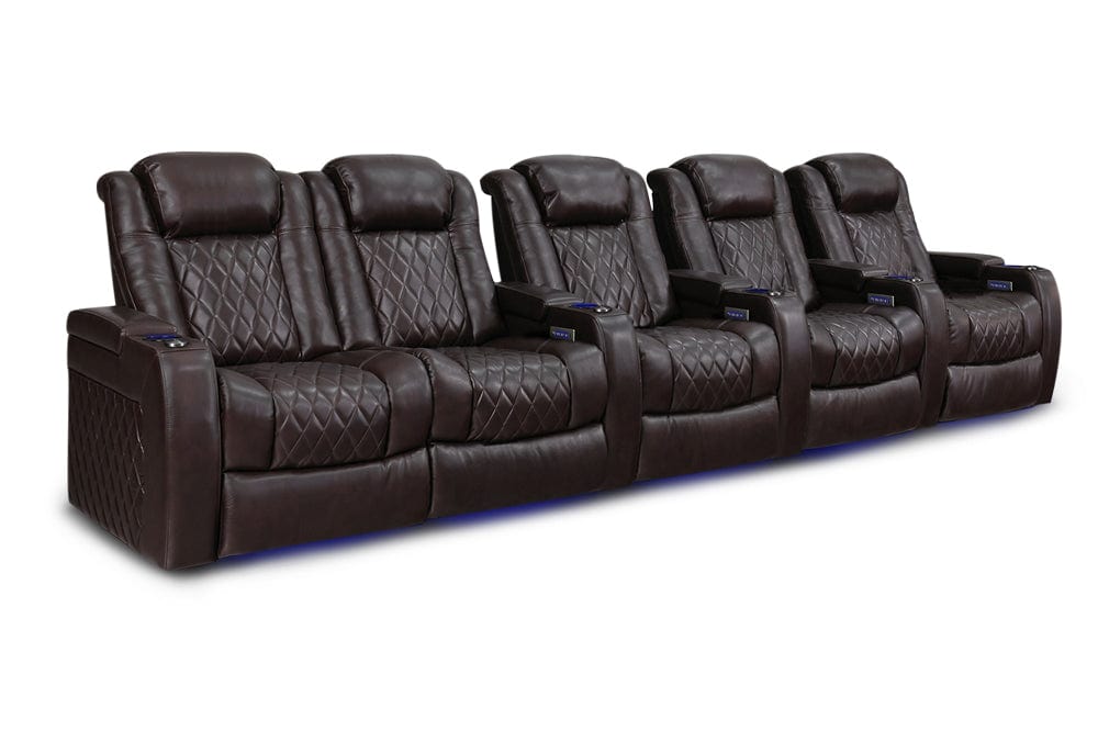 by Valencia Seating Sofa Row of 5 | Loveseat Left | Width: 161.25" Height: 46" Depth: 39.5" / Dark Chocolate / Regular Spec (300LB Sitting Weight Limit) Valencia Tuscany XL