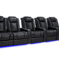 by Valencia Seating Sofa Row of 5 | Loveseat Left | Width: 161.25" Height: 46" Depth: 39.5" / Midnight Black / Regular Spec (300LB Sitting Weight Limit) Valencia Tuscany XL