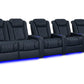 by Valencia Seating Sofa Row of 5 – Loveseat Left | Width: 161.25" Height: 46" Depth: 39.5" / Moonlight Blue Valencia Tuscany XL Luxury Edition