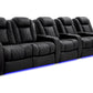 by Valencia Seating Sofa Row of 5 – Loveseat Left | Width: 161.25" Height: 46" Depth: 39.5" / Onyx Valencia Tuscany XL Luxury Edition