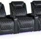 by Valencia Seating Sofa Row of 5 Loveseat Left - Width: 162.5" Height: 45" Depth: 38" / MIdnight Black / Regular Spec (300 LBs Sitting Weight Limit) Valencia Oslo XL Home Theater Seating