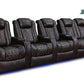 by Valencia Seating Sofa Row of 5 Loveseat Right - Width: 153.75" Height: 43.5" Depth: 39.25" / Dark Chocolate Valencia Tuscany Home Theater Seating