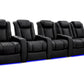 by Valencia Seating Sofa Row of 5 Loveseat Right - Width: 153.75" Height: 43.5" Depth: 39.75" / Onyx Valencia Tuscany Ultimate Edition