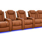 by Valencia Seating Sofa Row of 5 Loveseat Right - Width: 153.75" Height: 43.5" Depth: 39.75" / Royal Cognac Valencia Tuscany Ultimate Edition