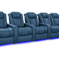 by Valencia Seating Sofa Row of 5 Loveseat Right - Width: 153.75" Height: 43.5" Depth: 39.75" / Steel Blue Valencia Tuscany Ultimate Edition