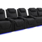 by Valencia Seating Sofa Row of 5 Loveseat Right | Width: 155" Height: 44.5" Depth: 39" / Onyx Valencia Oslo Luxury Edition
