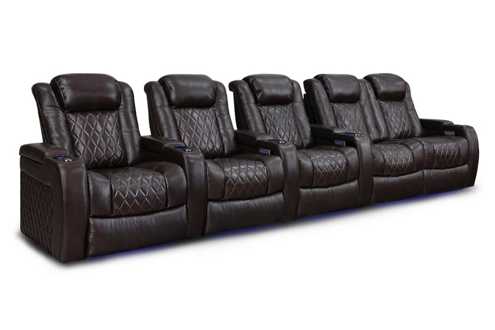 by Valencia Seating Sofa Row of 5 | Loveseat Right | Width: 161.25" Height: 46" Depth: 39.5" / Dark Chocolate / Regular Spec (300LB Sitting Weight Limit) Valencia Tuscany XL