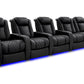 by Valencia Seating Sofa Row of 5 – Loveseat Right | Width: 161.25" Height: 46" Depth: 39.5" / Onyx Valencia Tuscany XL Luxury Edition