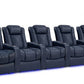 by Valencia Seating Sofa Row of 5 | Width: 160.5" Height: 43.5" Depth: 39.25" / Navy Blue Valencia Tuscany Home Theater Seating