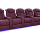 by Valencia Seating Sofa Row of 5 | Width: 160.5" Height: 43.5" Depth: 39.75" / Burgundy Valencia Tuscany Ultimate Edition