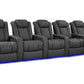 by Valencia Seating Sofa Row of 5 | Width: 160.5" Height: 43.5" Depth: 39.75" / Graphite Valencia Tuscany Ultimate Edition
