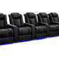 by Valencia Seating Sofa Row of 5 | Width: 160.5" Height: 43.5" Depth: 39.75" / Onyx Valencia Tuscany Ultimate Edition
