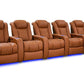 by Valencia Seating Sofa Row of 5 | Width: 160.5" Height: 43.5" Depth: 39.75" / Royal Cognac Valencia Tuscany Ultimate Edition