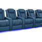 by Valencia Seating Sofa Row of 5 | Width: 160.5" Height: 43.5" Depth: 39.75" / Steel Blue Valencia Tuscany Ultimate Edition