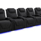 by Valencia Seating Sofa Row of 5 | Width: 161.75" Height: 44.5" Depth: 39" / Onyx Valencia Oslo Luxury Edition