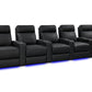 by Valencia Seating Sofa Row of 5 | Width: 162" Height: 42" Depth: 38.75" / Onyx Valencia Piacenza Luxury Edition